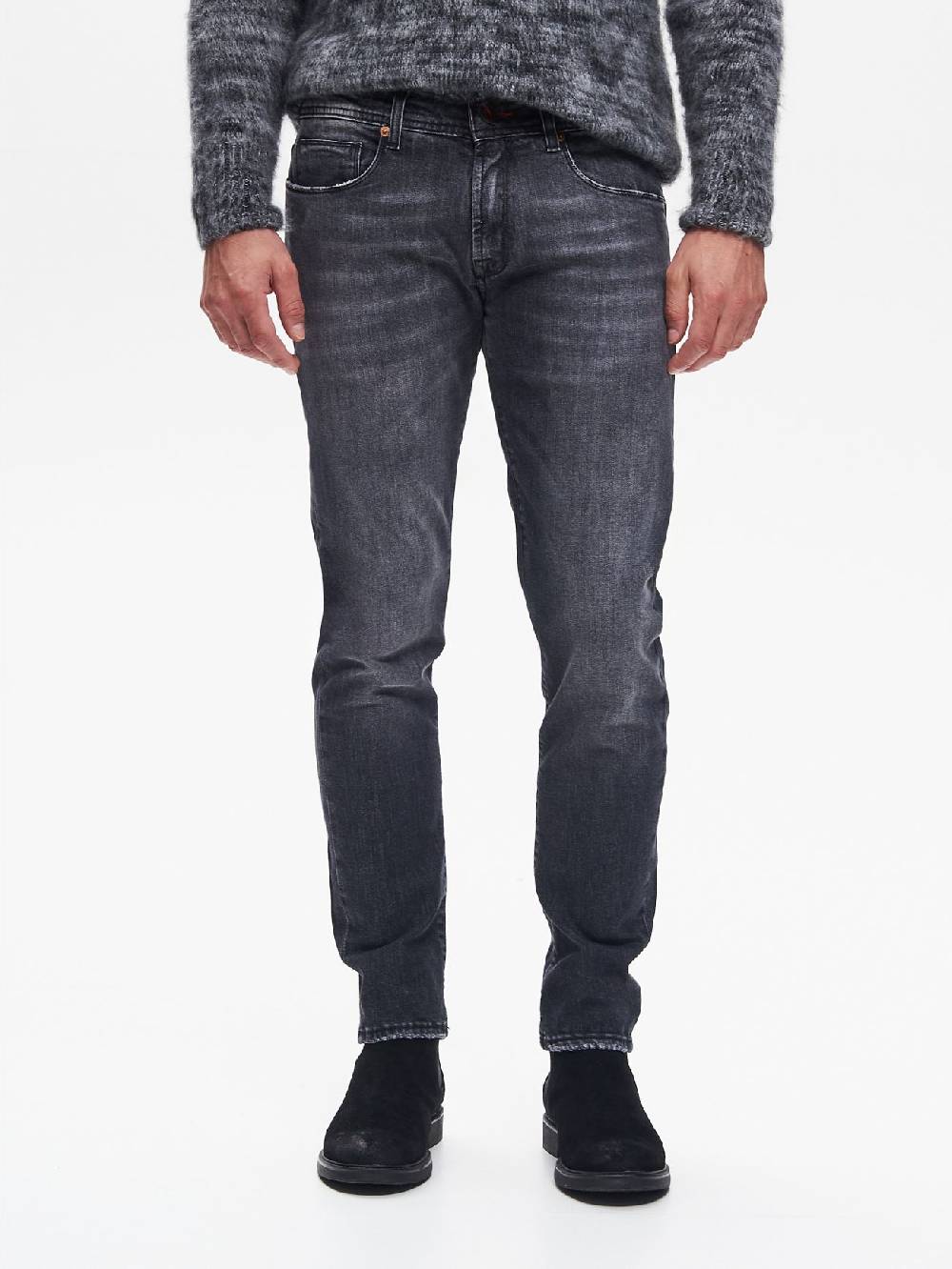 Rinascimento Jeans Regular-Fit Uomo Nero QB24 Prezzo Ridotto