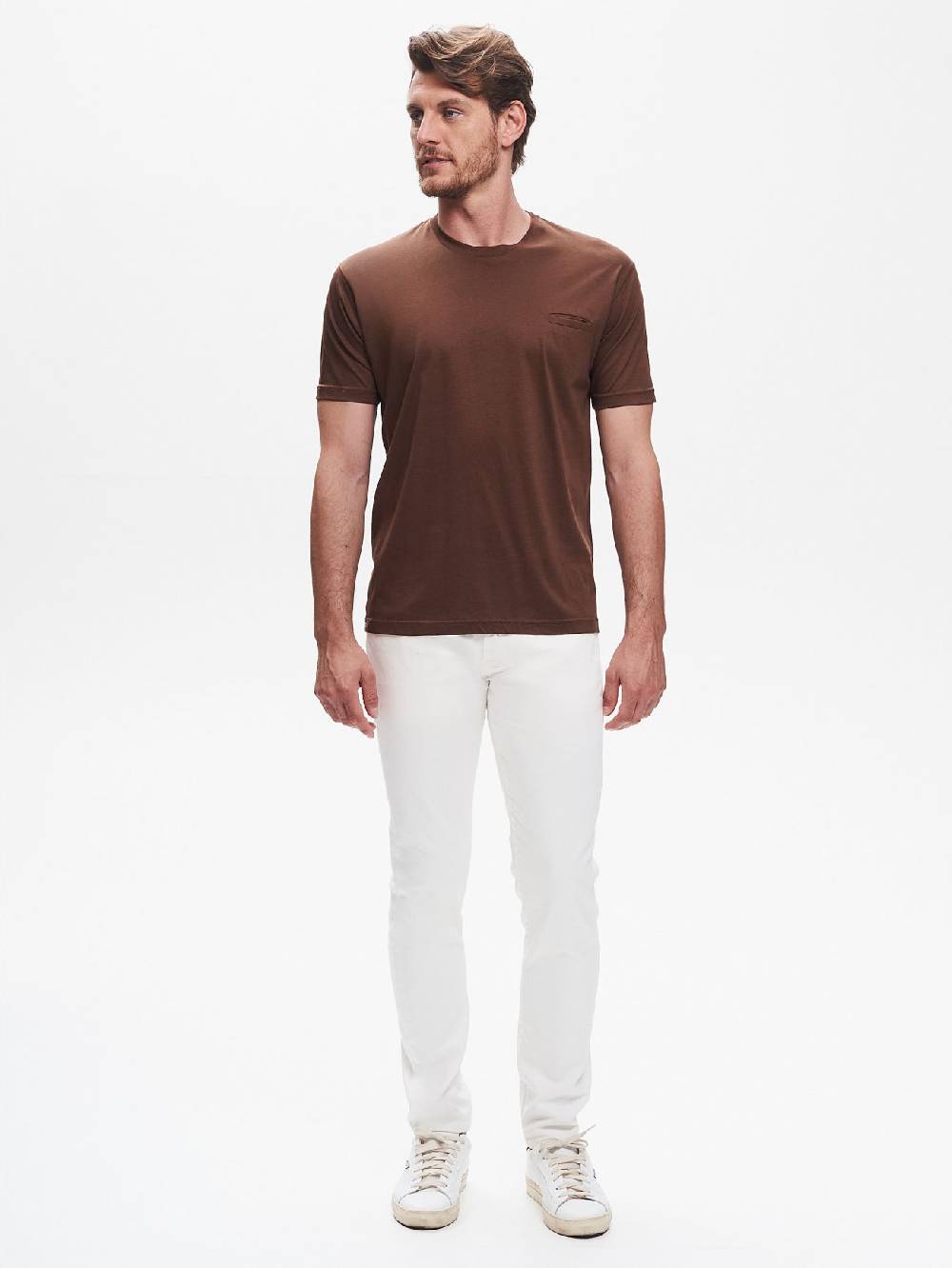 Rinascimento T-shirt Girocollo Uomo Taschino a Filetto QB24 Sconto