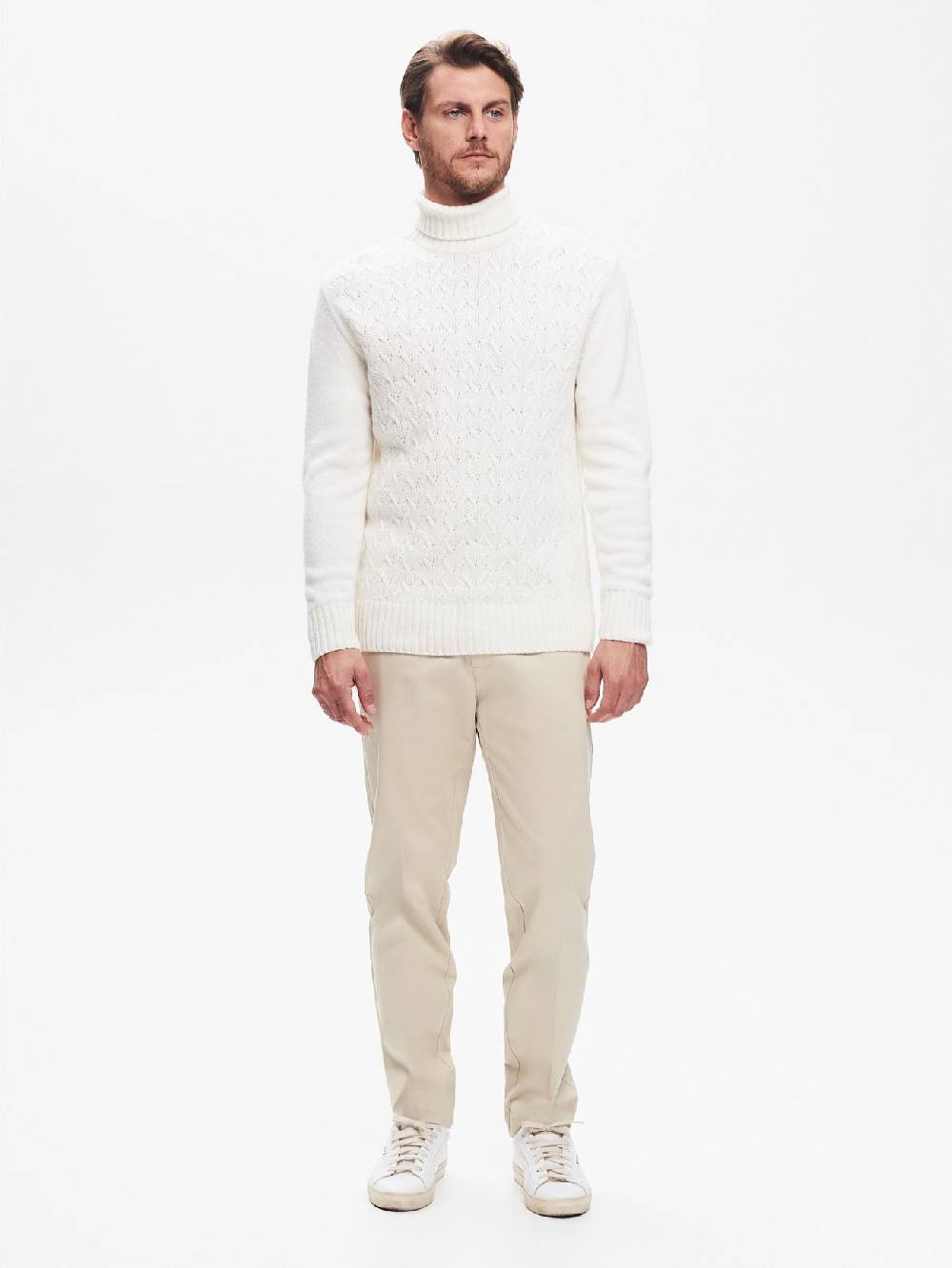 Rinascimento Maglione Dolcevita Uomo con Lavorazione QB24 Outlet