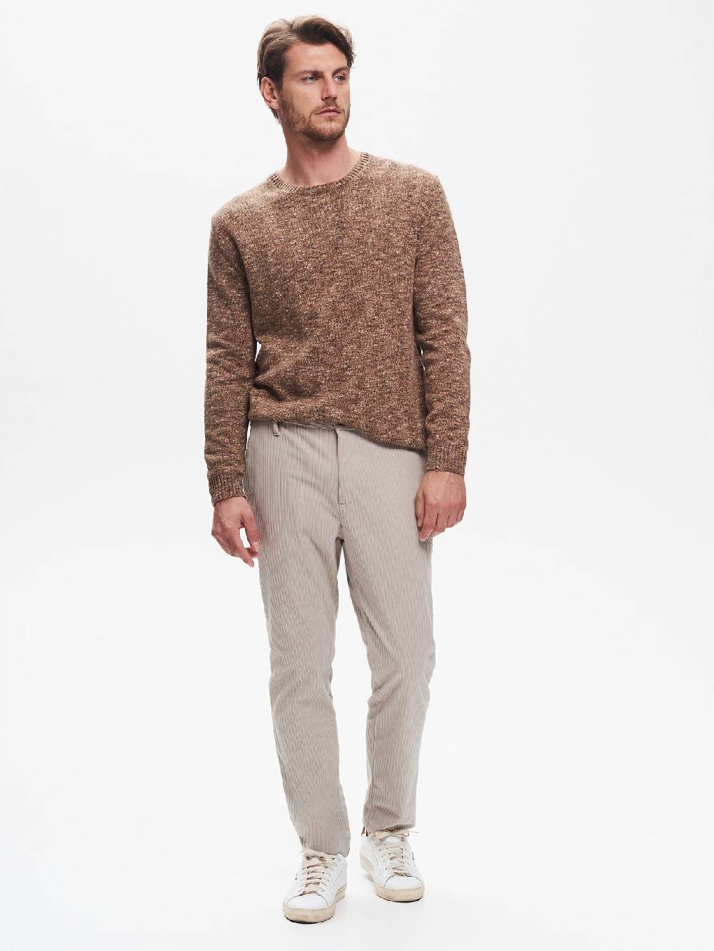 Rinascimento Pantaloni in Velluto Uomo Costa Francese QB24 Vendita Calda