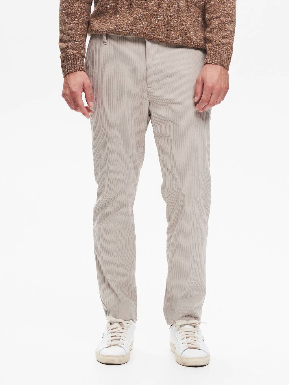 Rinascimento Pantaloni in Velluto Uomo Costa Francese QB24 Vendita Calda