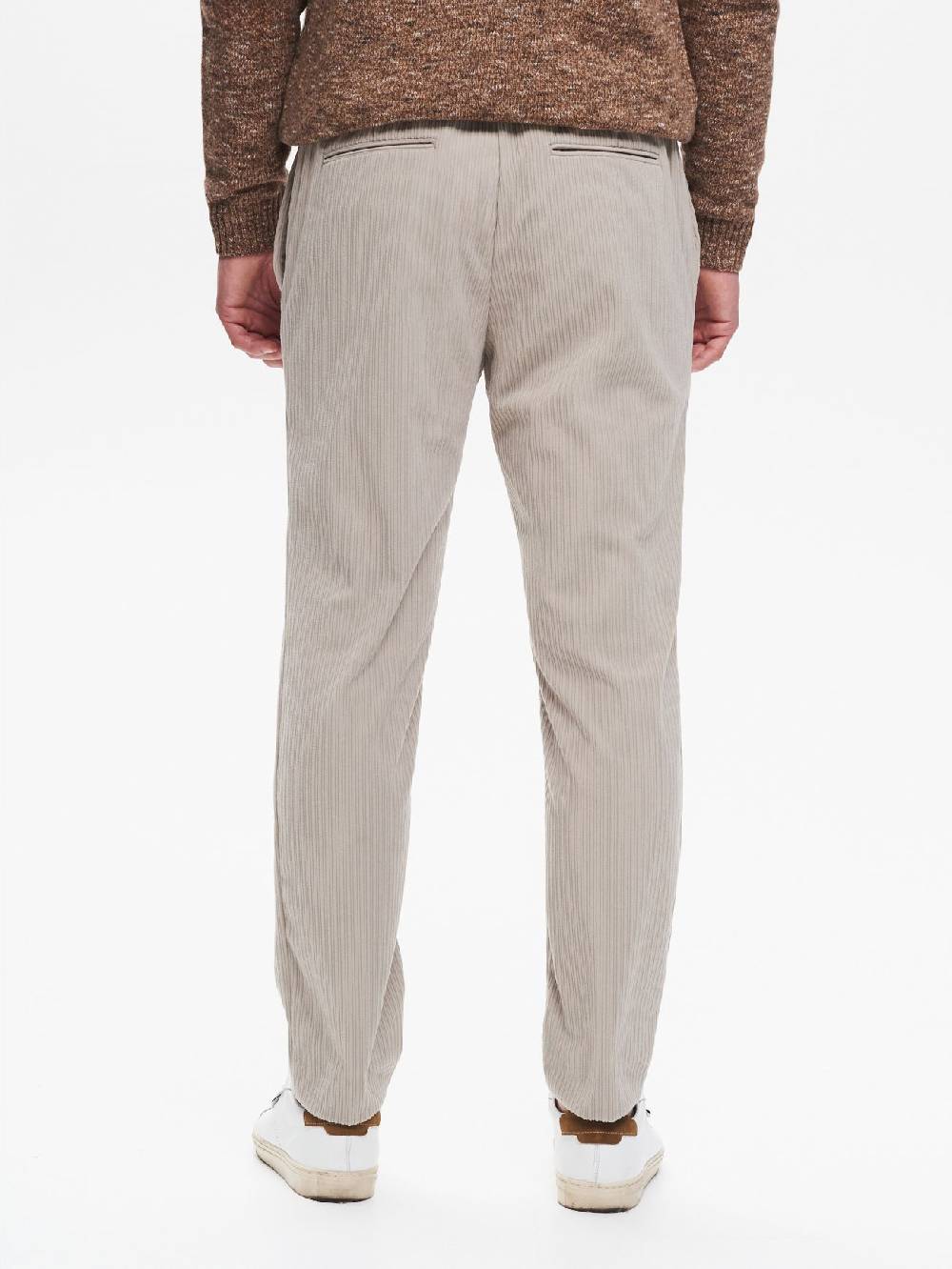Rinascimento Pantaloni in Velluto Uomo Costa Francese QB24 Vendita Calda