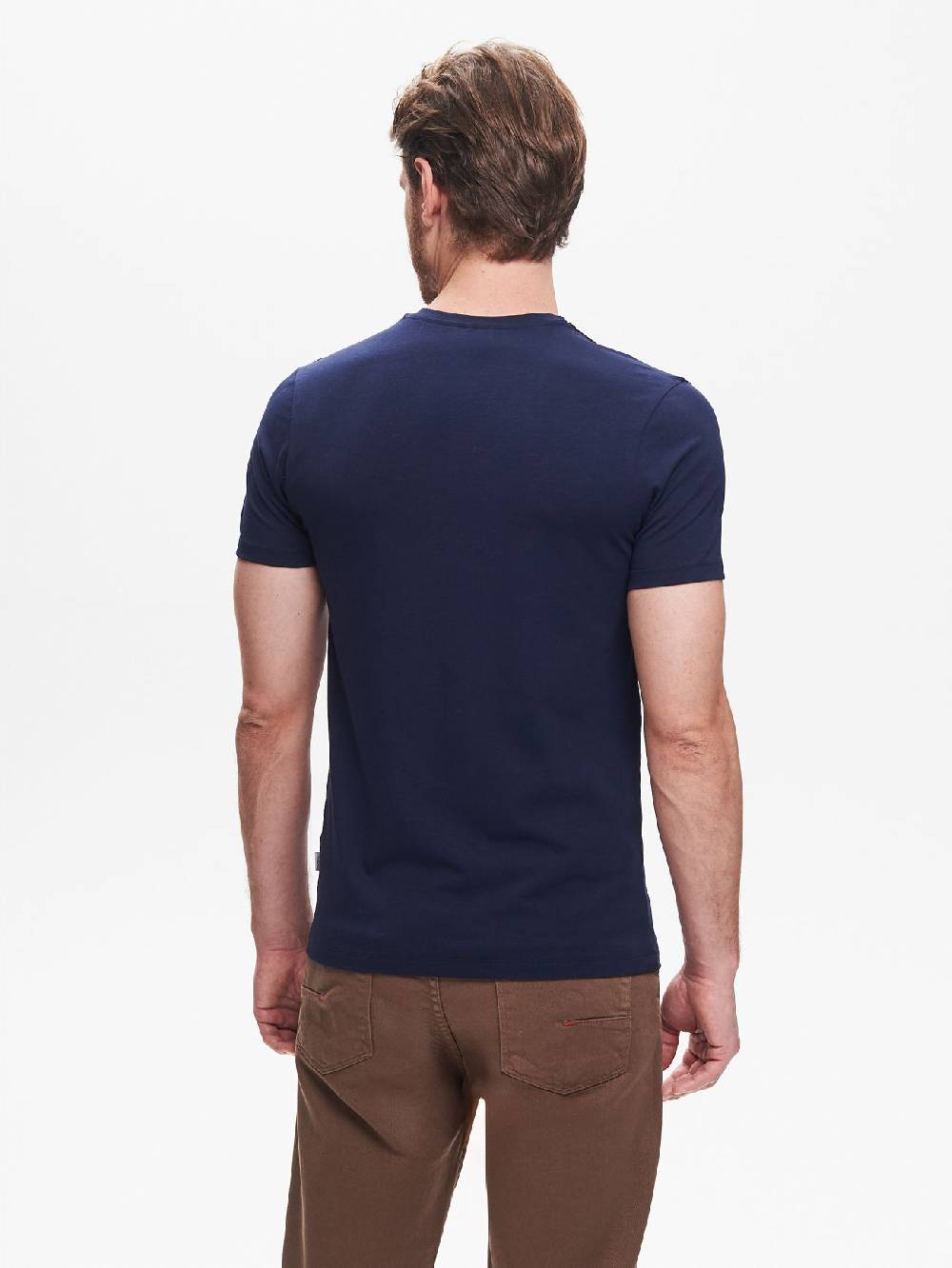 Rinascimento T-shirt Girocollo Uomo Blu QB24 Saldi Di Fabbrica