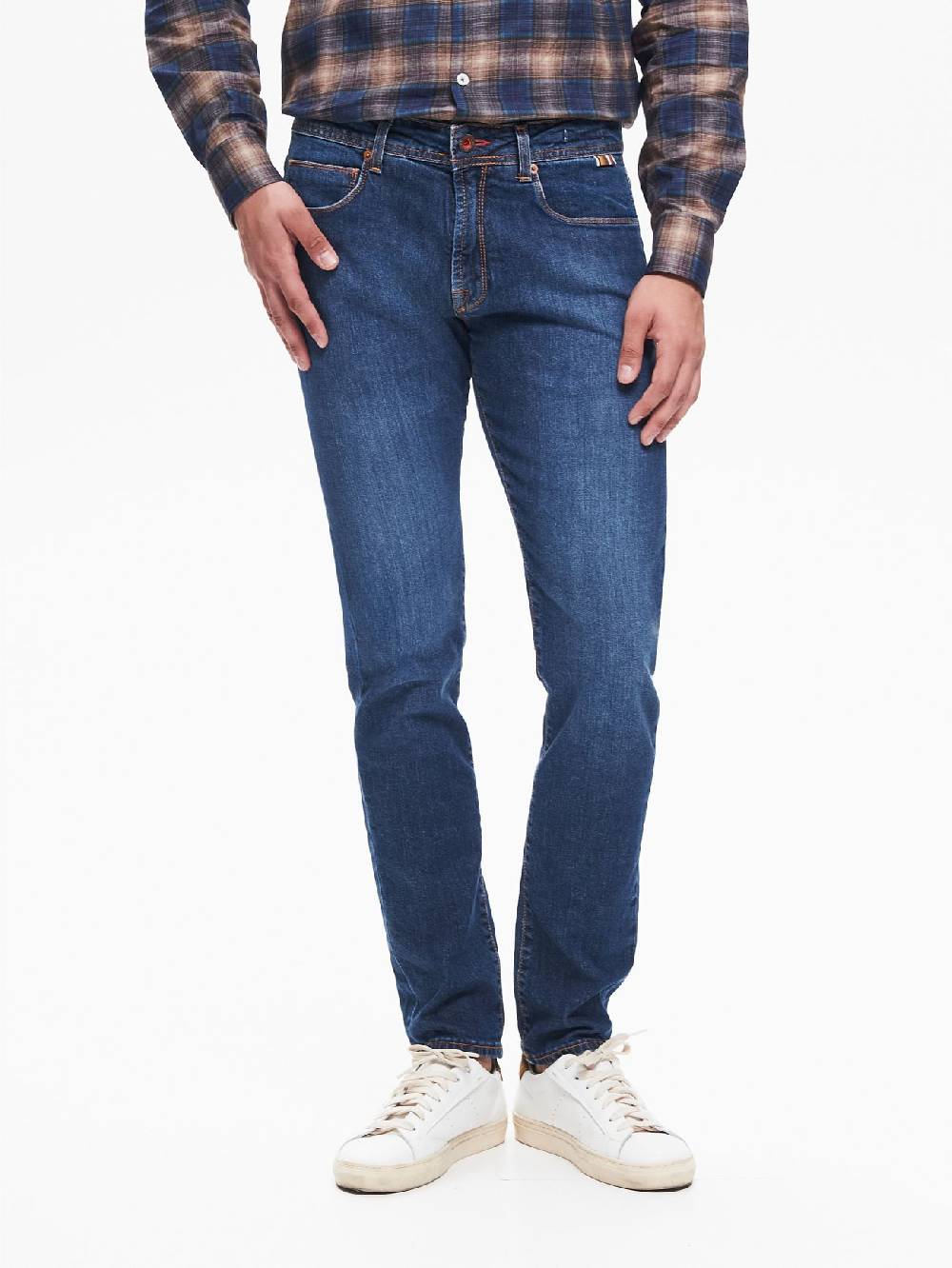 Rinascimento Jeans Slim-Fit Uomo Basic Blu QB24 Vendite Flash