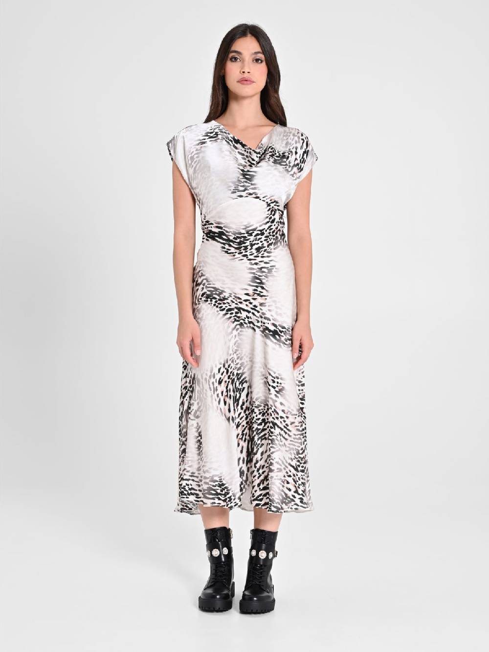 Rinascimento Abito Midi Animalier Vendite Flash