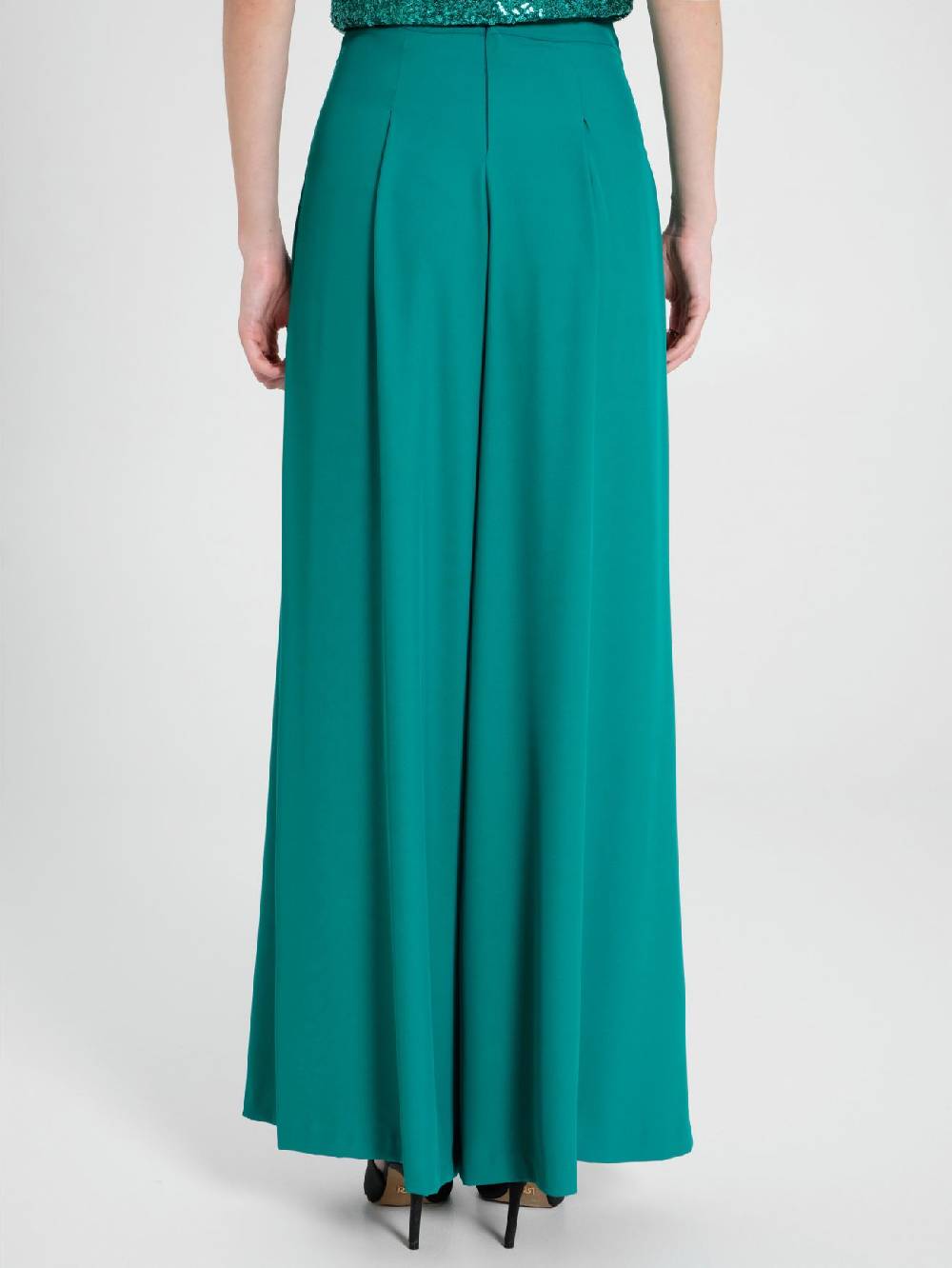 Rinascimento Pantaloni Palazzo Verde Giada Moda