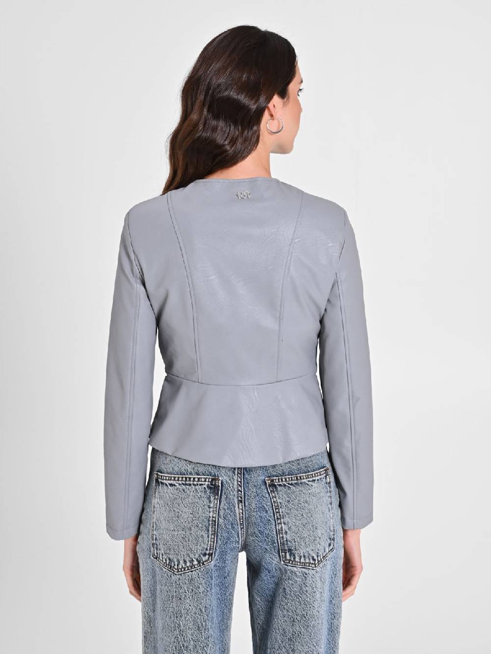 Rinascimento Giubbino in similpelle con Baschina Donna Vendita