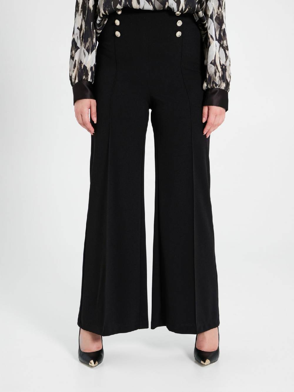 Rinascimento Pantaloni Curvy con Bottoni Dorati Ultimi tre giorni
