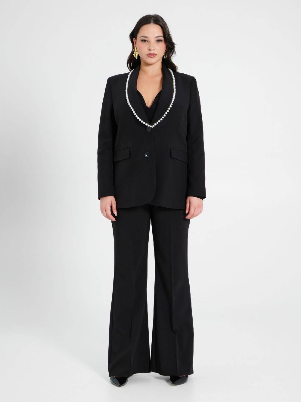 Rinascimento Giacca Curvy Perle Presa