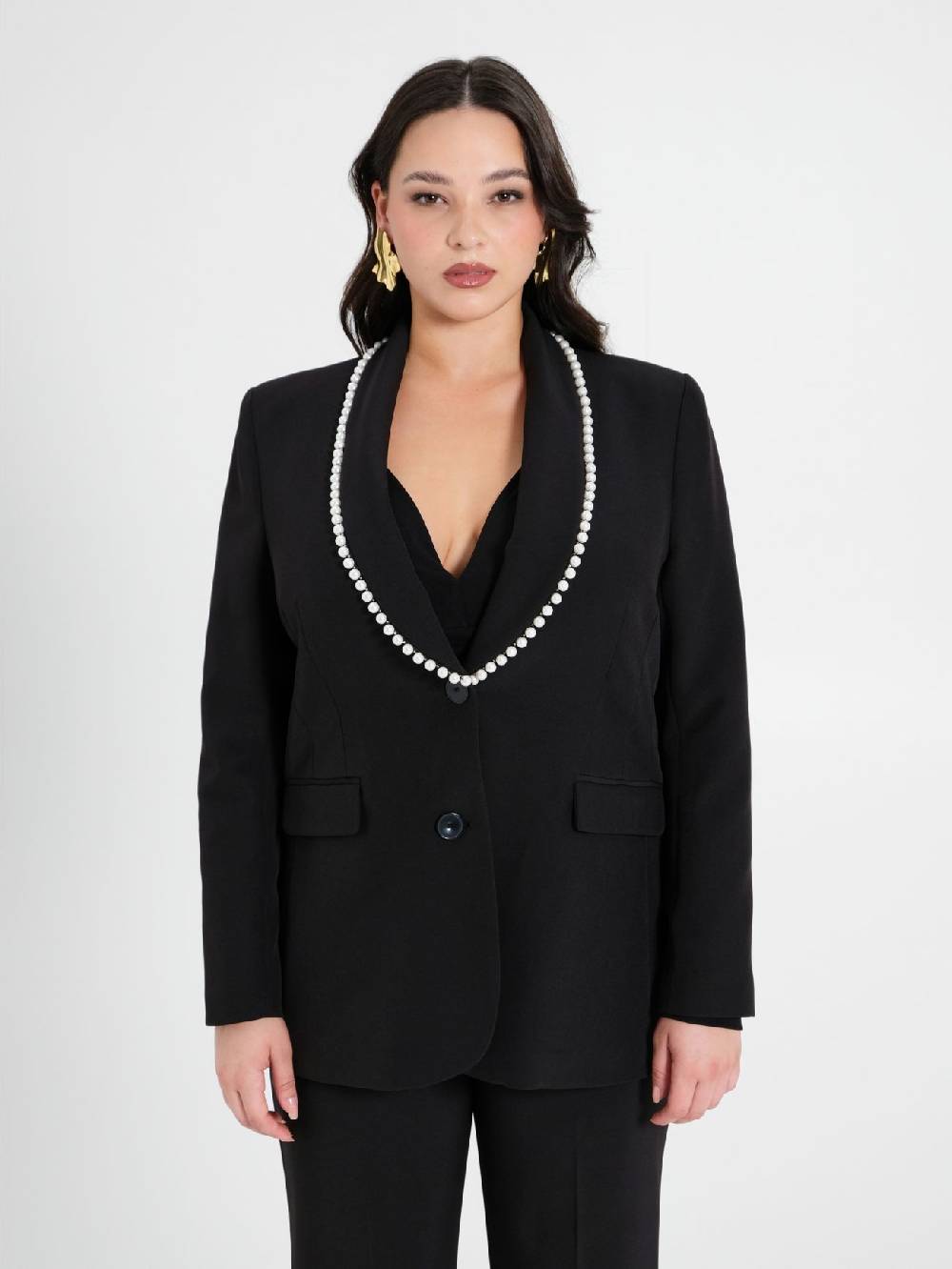 Rinascimento Giacca Curvy Perle Presa
