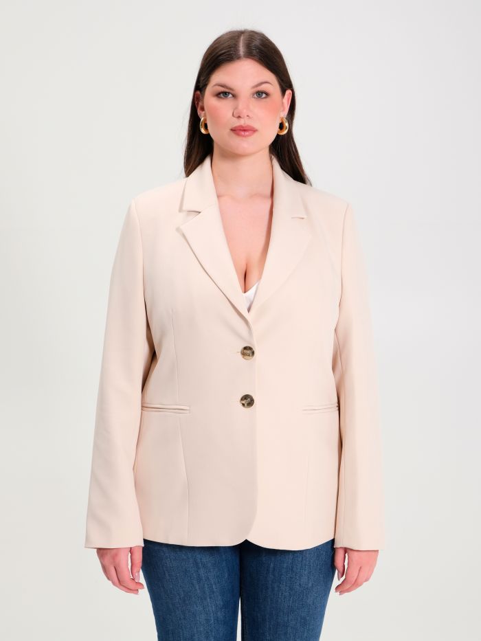 Rinascimento Giacca Curvy a Due Bottoni Beige Outlet
