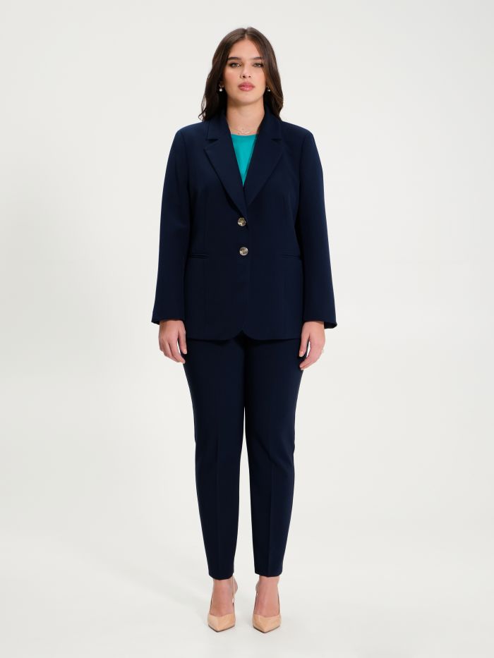 Rinascimento Giacca Curvy a Due Bottoni Blu Navy Hotsell