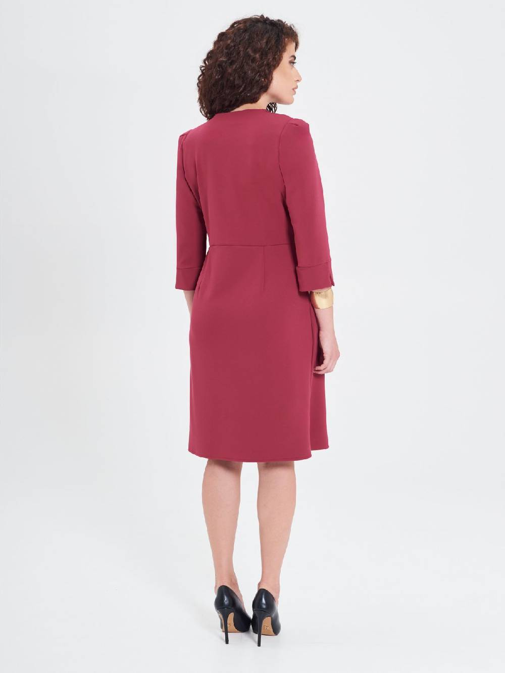 Rinascimento Abito Wrap Curvy Bordeaux Saldi Di Fabbrica