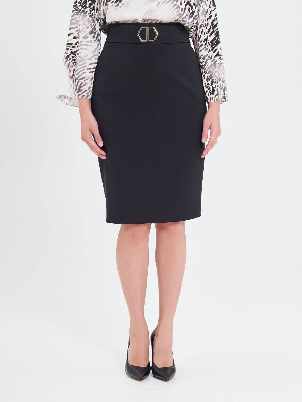 Rinascimento Gonna Curvy Fibbia Geometrica Moda