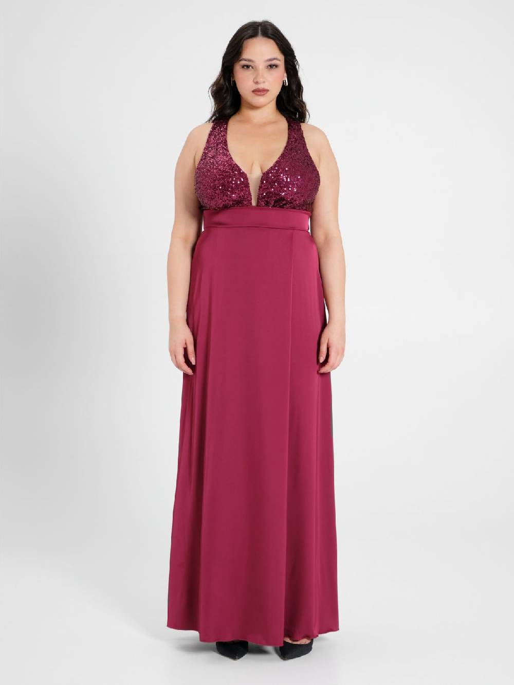 Rinascimento Abito Curvy Paillettes e Raso 2025