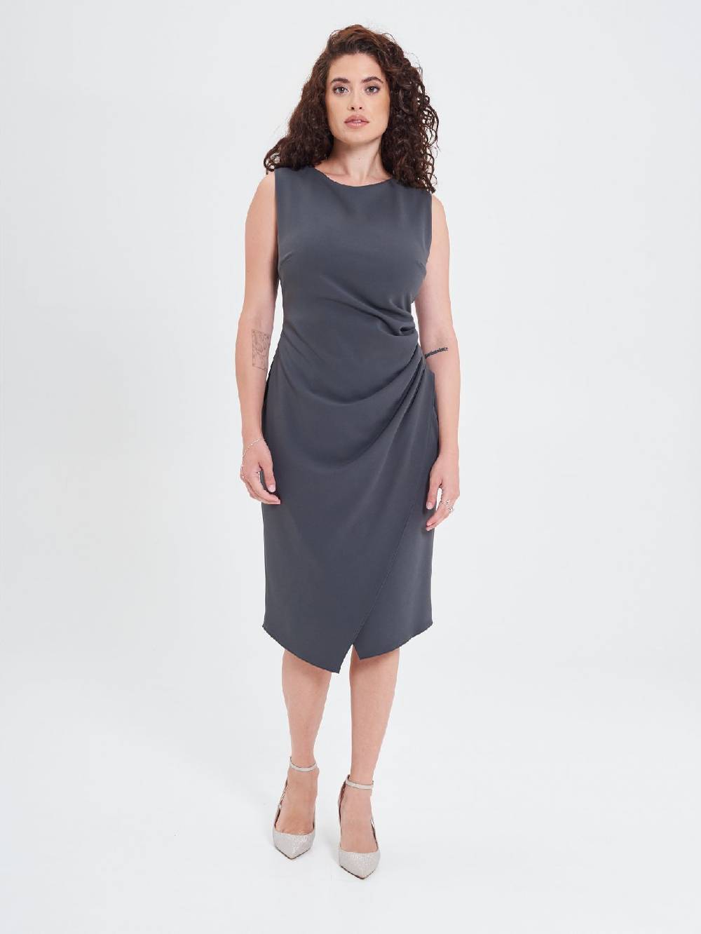 Rinascimento Tubino Curvy Drappeggiato Nuovo