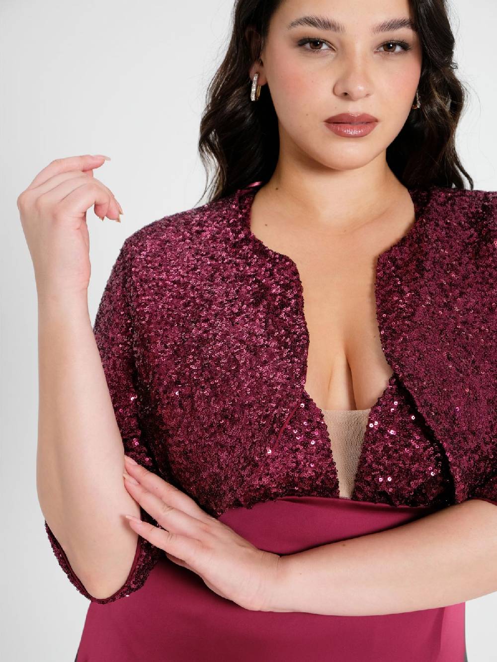 Rinascimento Coprispalle Curvy in Paillettes Vendita