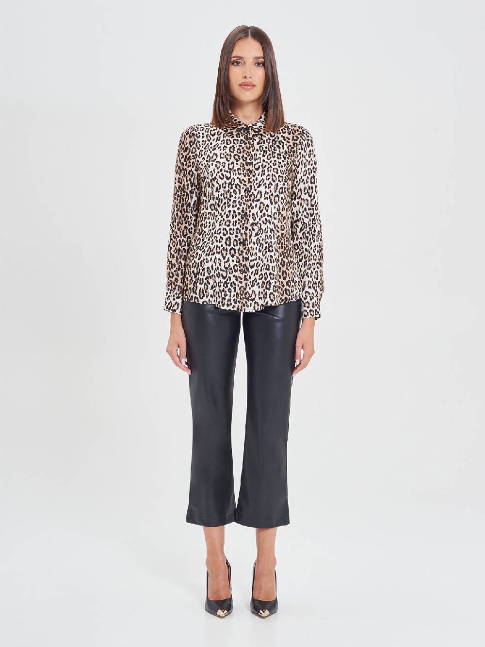 Rinascimento Camicia in Viscosa Animalier Prezzo Ridotto