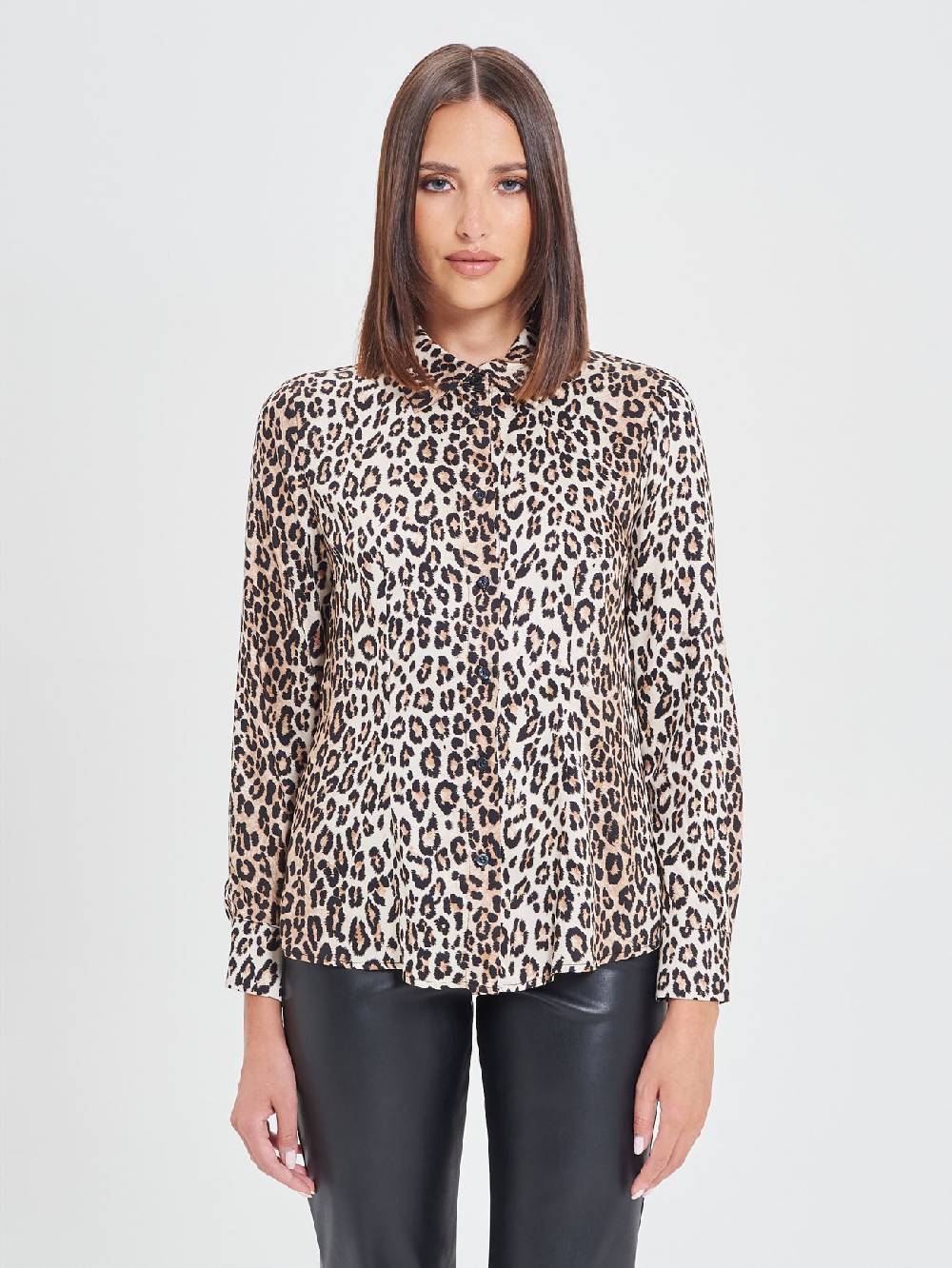 Rinascimento Camicia in Viscosa Animalier Prezzo Ridotto