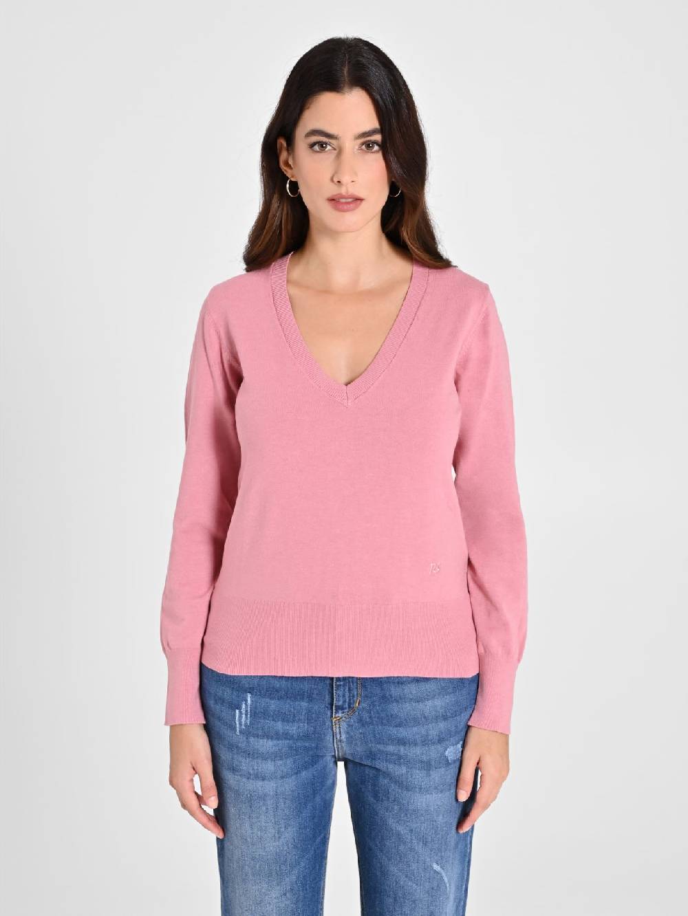 Rinascimento Maglia con Scollo a "V" Rosa Antico Ecotec® Novità
