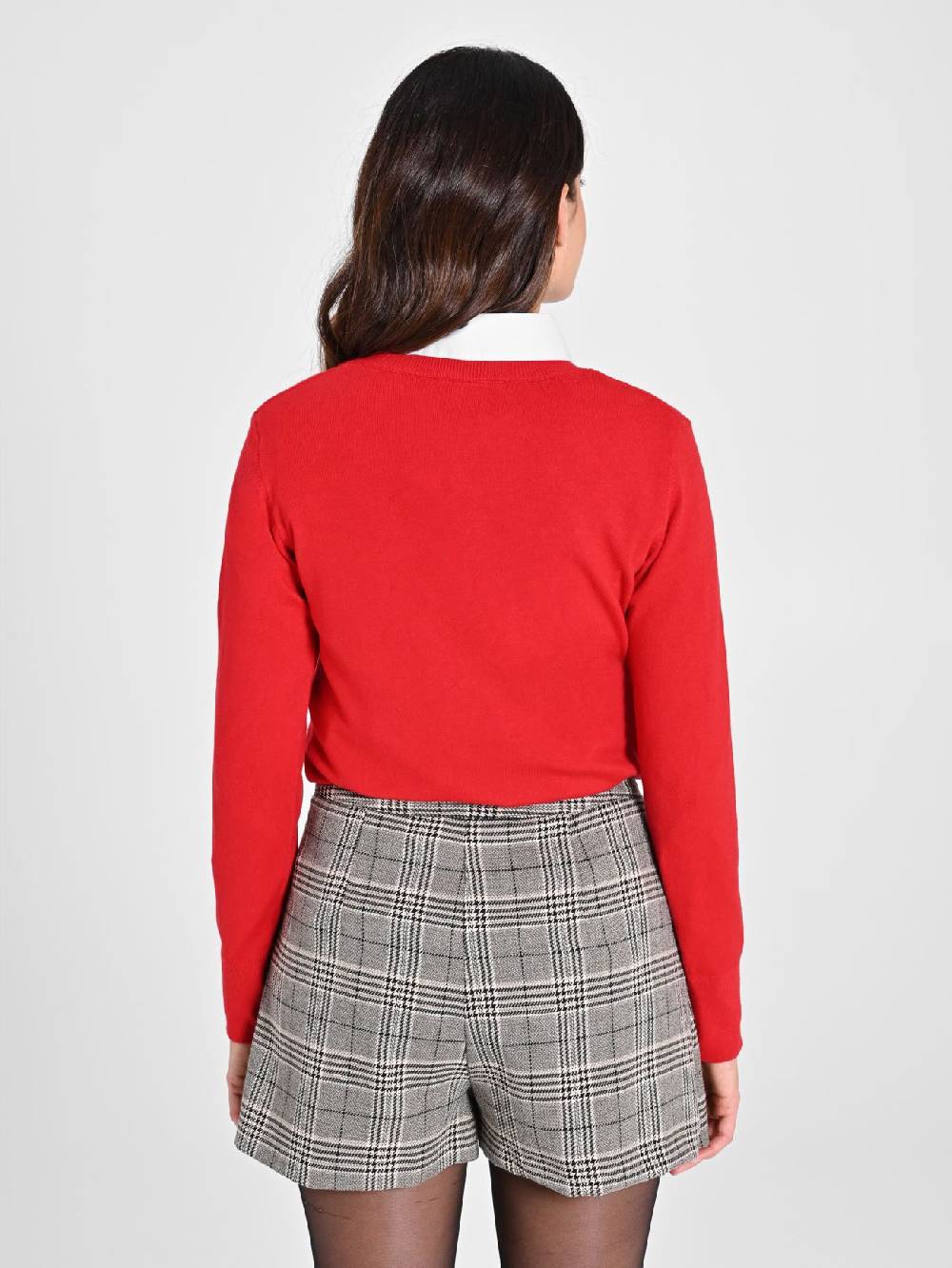 Rinascimento Maglia con Scollo a "V" Rossa Ecotec® Presa