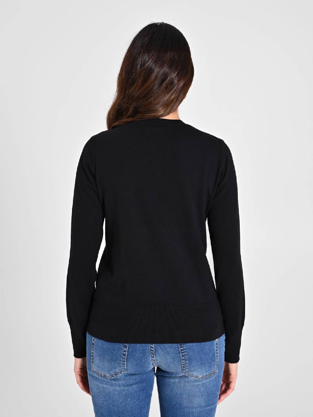 Rinascimento Maglia con Scollo a "V" Nera Ecotec® Offerta