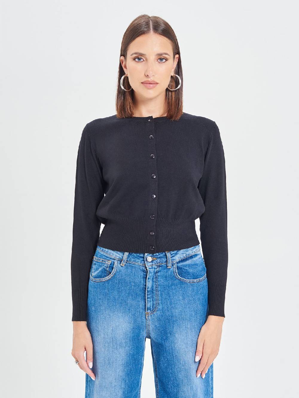 Rinascimento Cardigan Nero in Maglia Eco Vero® Online