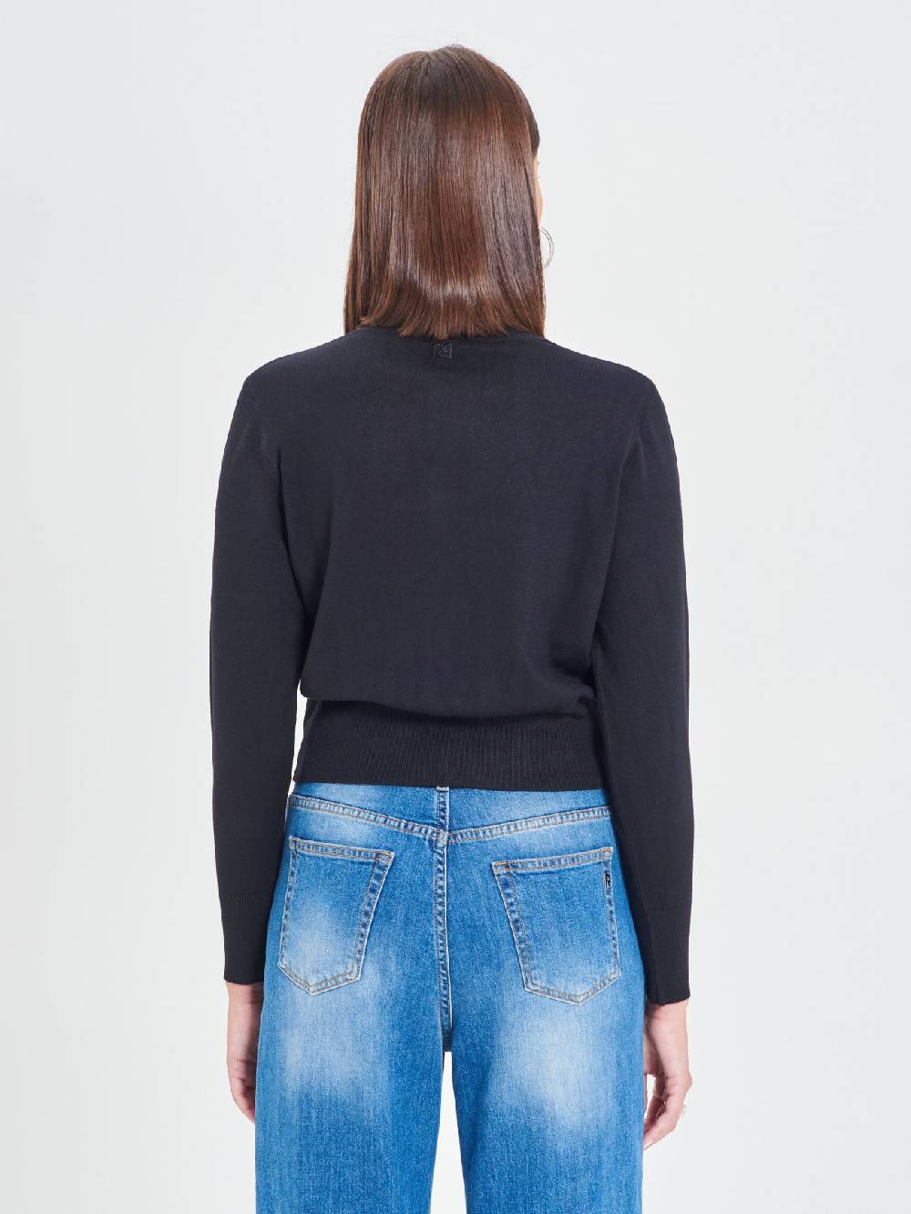Rinascimento Cardigan Nero in Maglia Eco Vero® Online