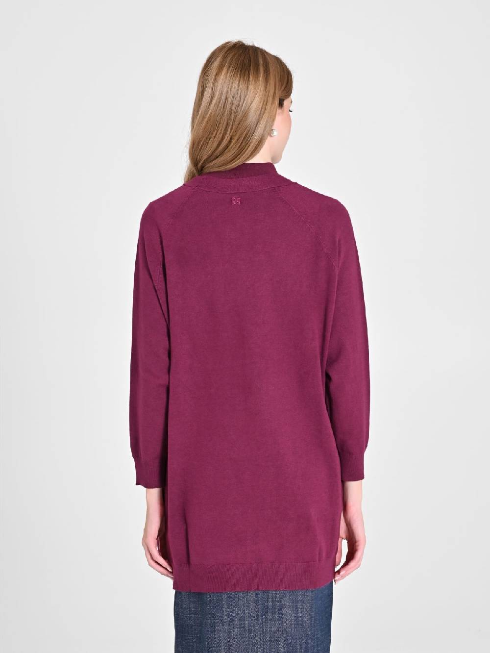 Rinascimento Cardigan Bordeaux in Maglia Outlet