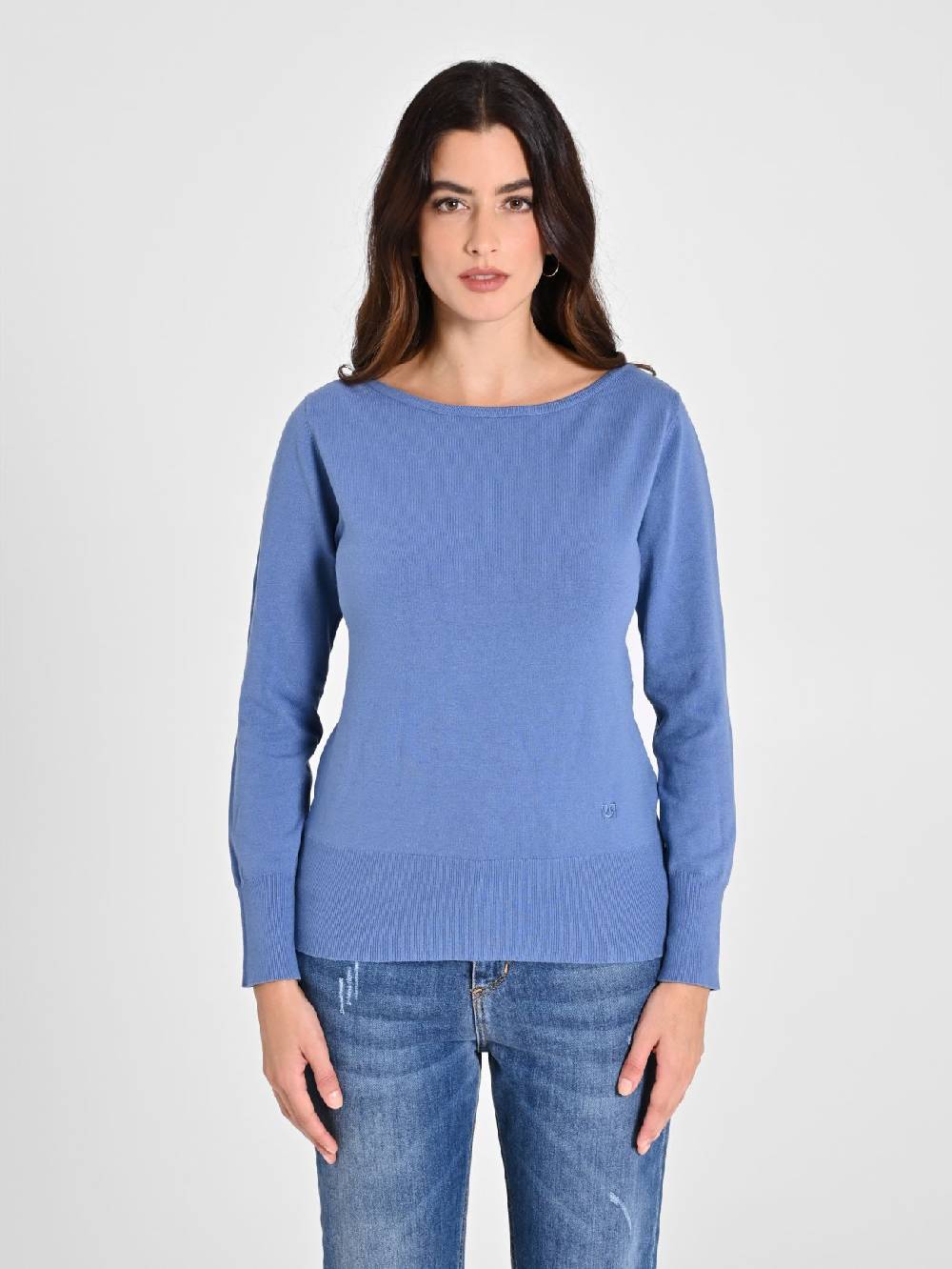 Rinascimento Maglioncino Blu Avio Ecotec® Vendita Calda