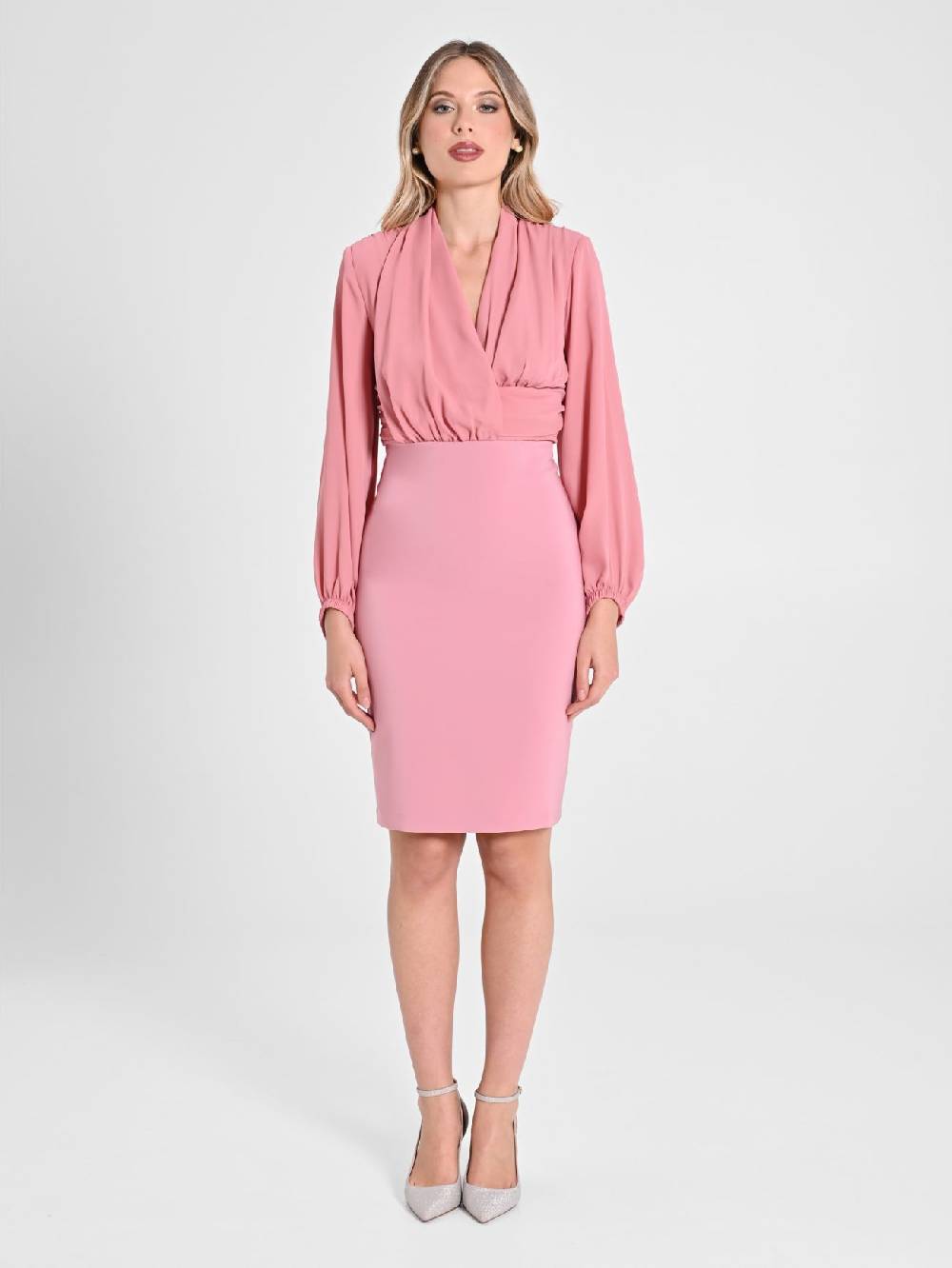 Rinascimento Tubino intrecciato Rosa Antico Moda