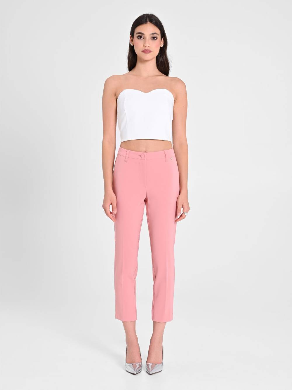 Rinascimento Pantaloni Skinny Rosa Pezzi Unici