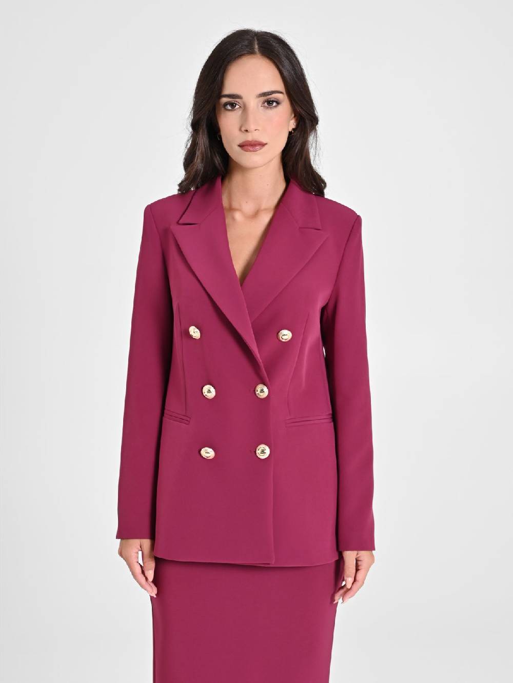 Rinascimento Giacca Doppiopetto Bordeaux Donna Acquista Ora