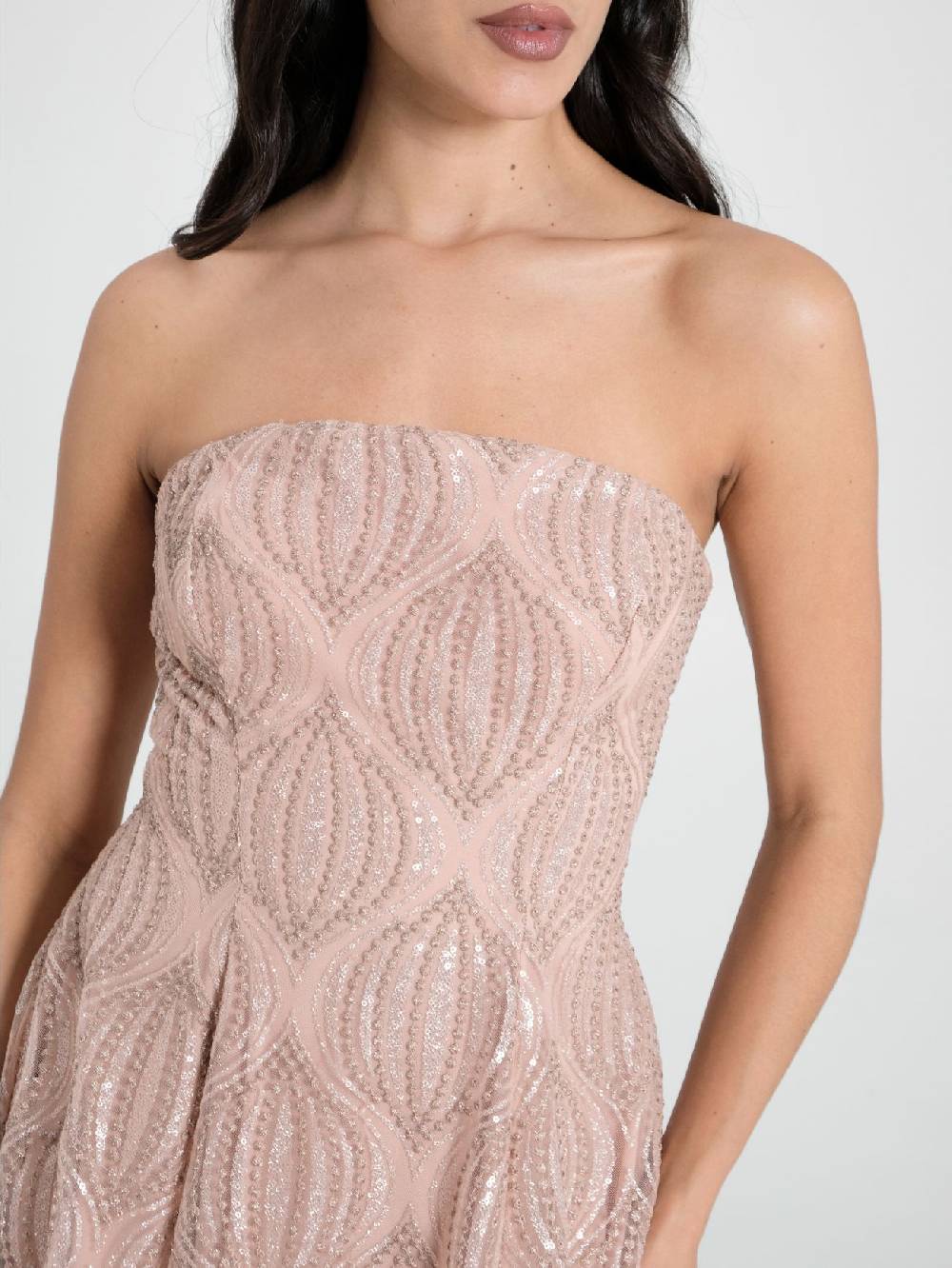 Rinascimento Abito Tulle Glitter Rosa Prezzo Ridotto