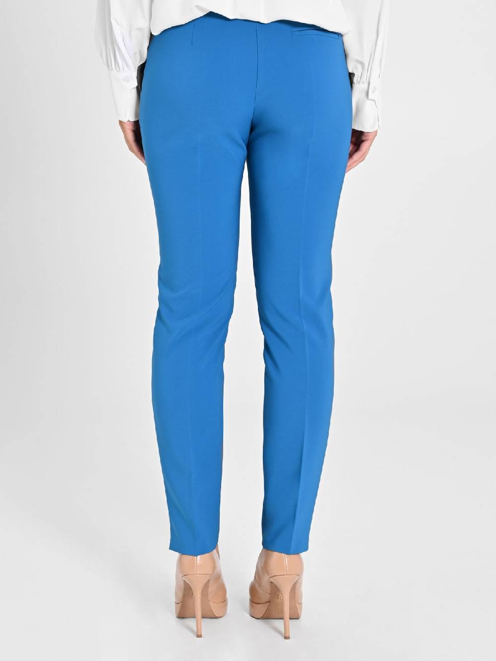 Rinascimento Pantaloni Straight in Tessuto Tecnico Blu Oceano Vendita Calda