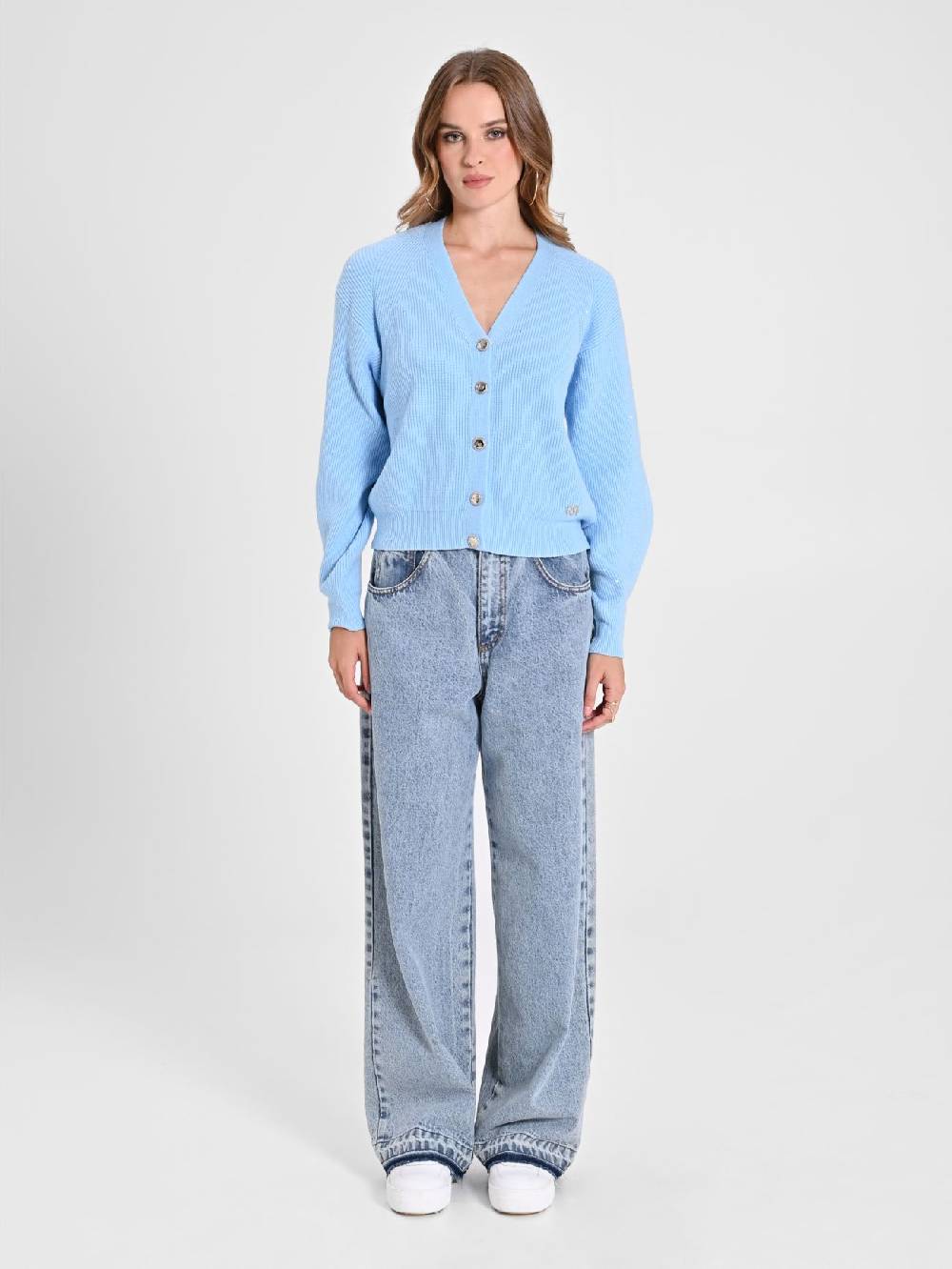Rinascimento Cardigan Azzurro Negozio