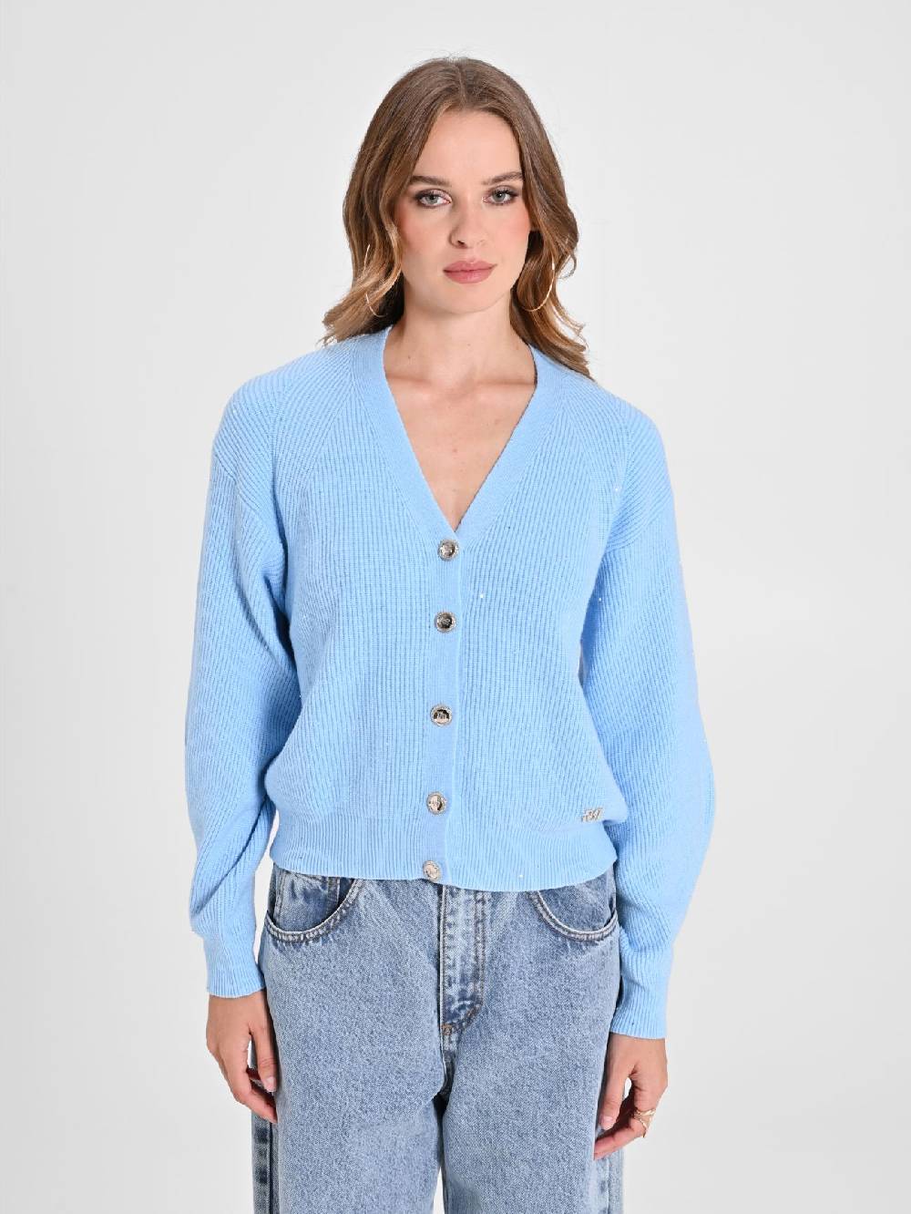 Rinascimento Cardigan Azzurro Negozio