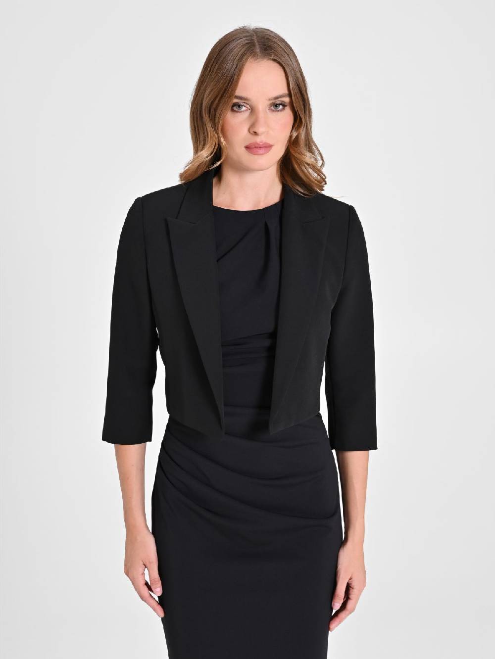 Rinascimento Tubino Drappeggiato Nero Shopping Online