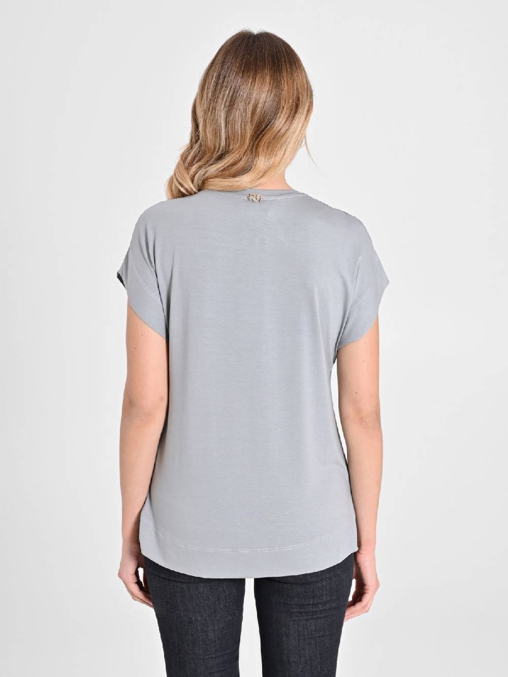 Rinascimento Blusa Envers Satin Grigia Sconto