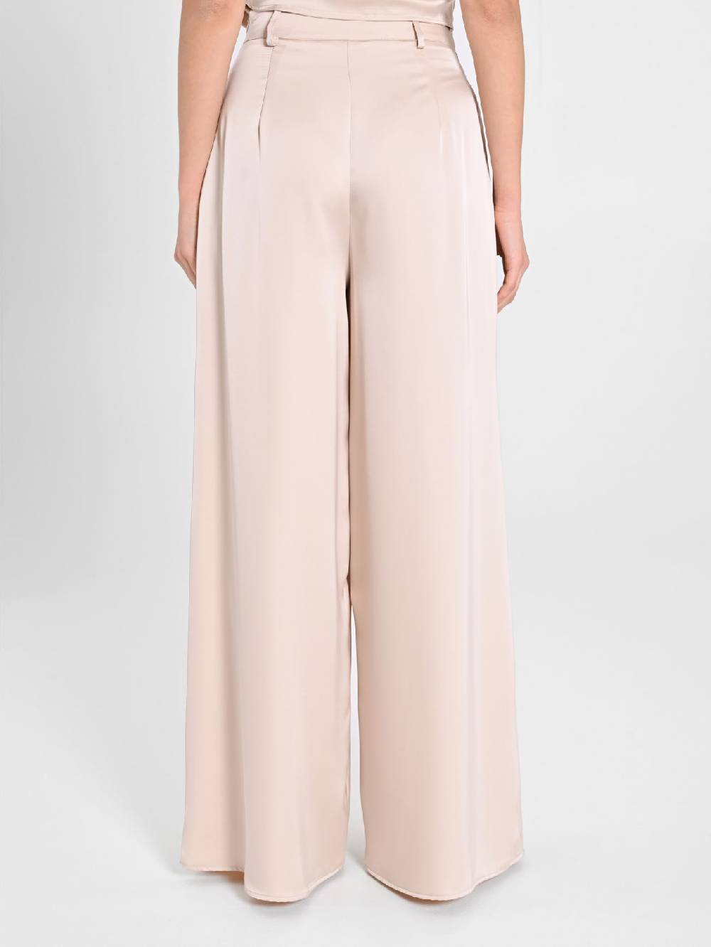 Rinascimento Pantaloni Palazzo in Satin Beige Outlet