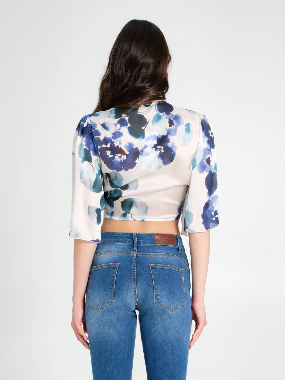 Rinascimento Blusa Incrociata Stampa Floreale Vendite Flash