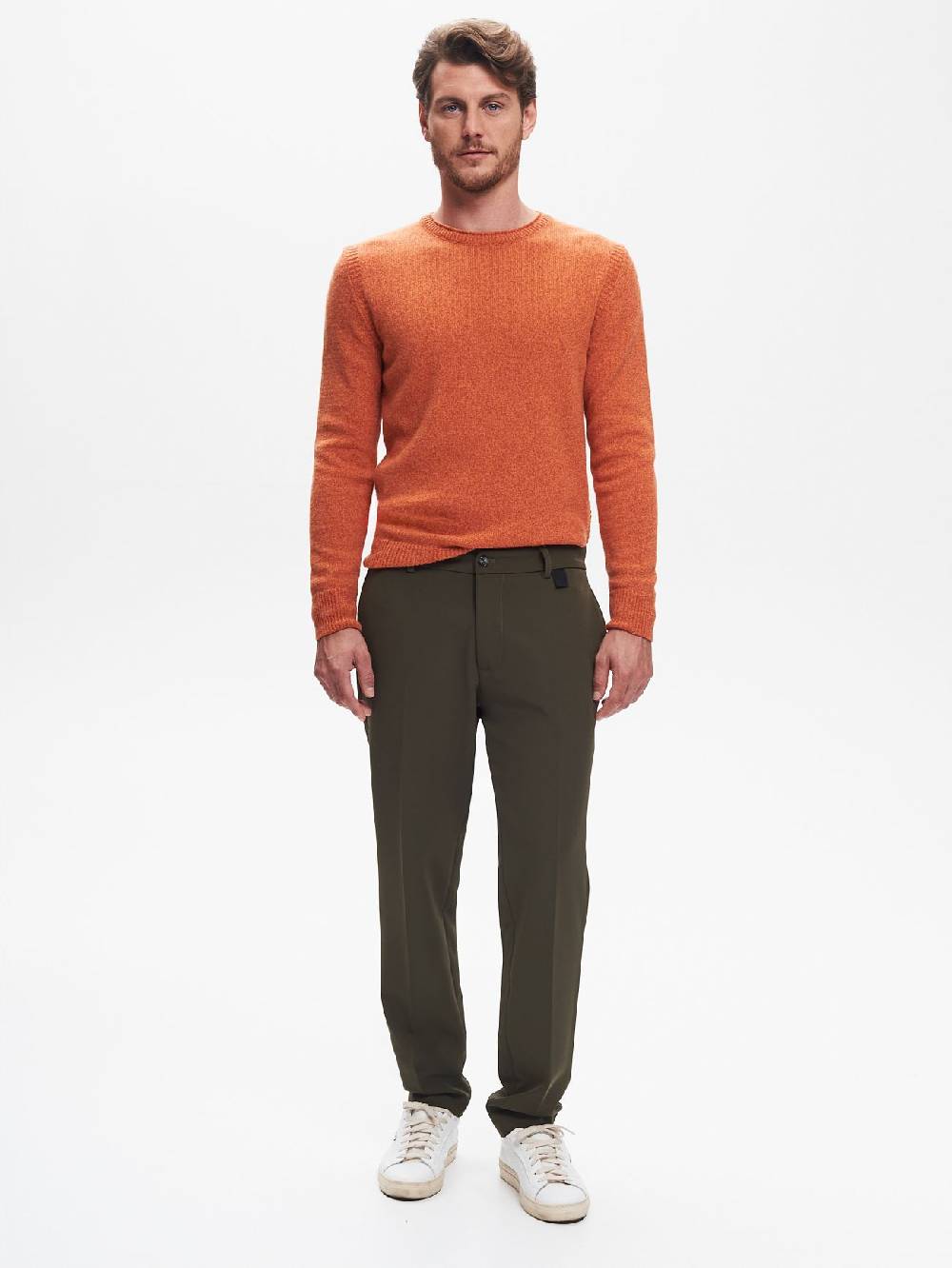Rinascimento Pantaloni Regular-Fit Uomo Fluido Verde QB24 Convenienza