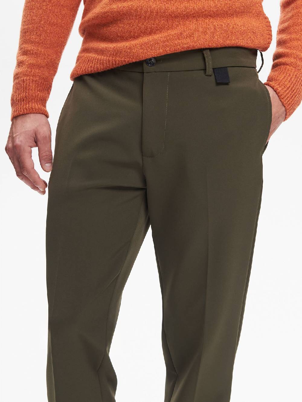 Rinascimento Pantaloni Regular-Fit Uomo Fluido Verde QB24 Convenienza