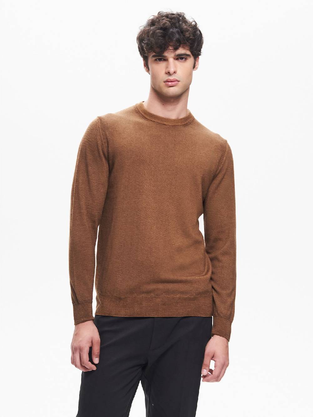 Rinascimento Maglia Girocollo Uomo Costine nel Giromanica QB24 Sconto