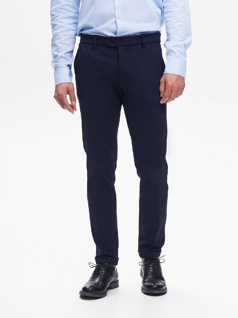 Rinascimento Pantaloni da abito Uomo Punto Milano Blu QB24 Online