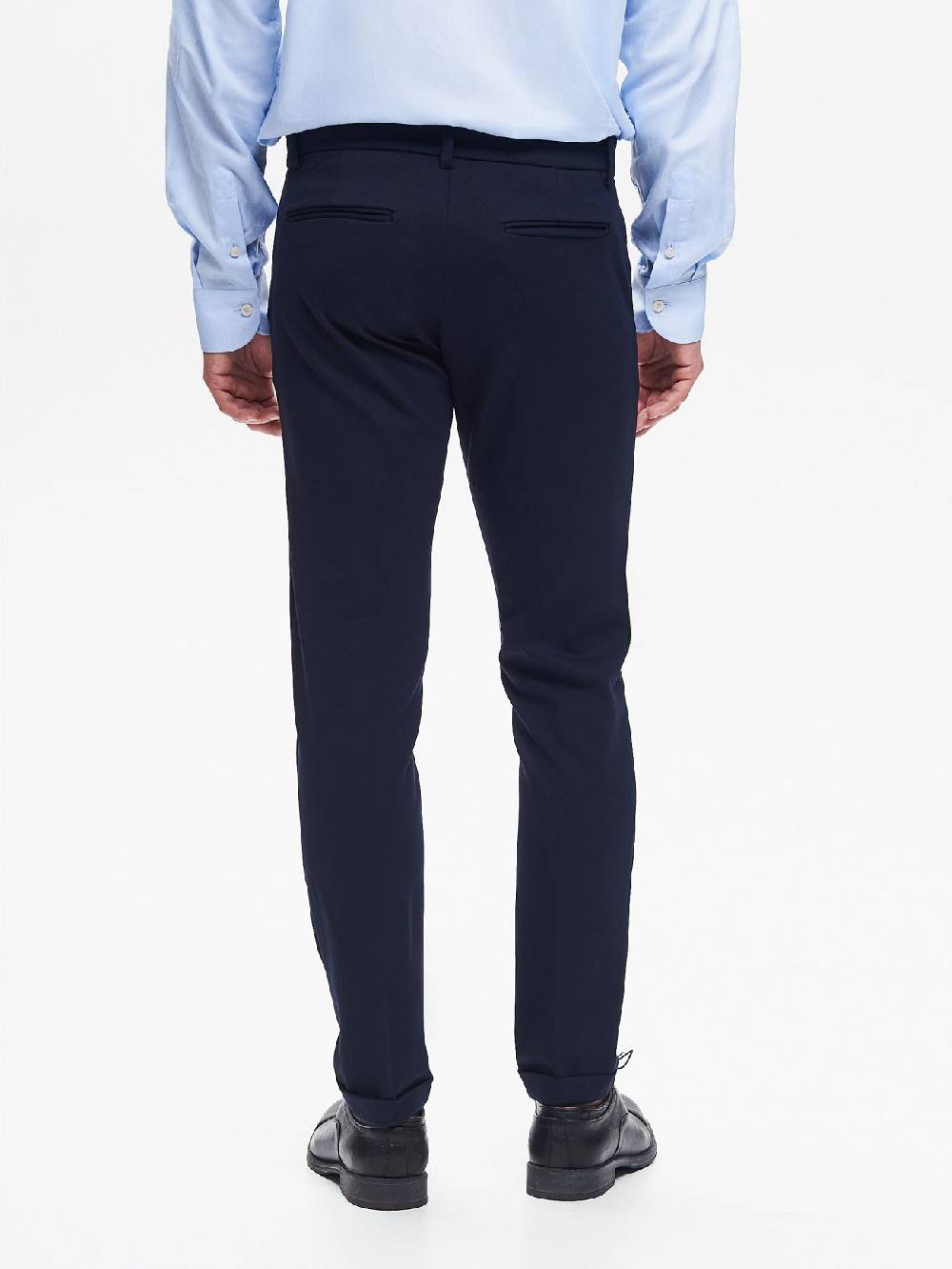 Rinascimento Pantaloni da abito Uomo Punto Milano Blu QB24 Online