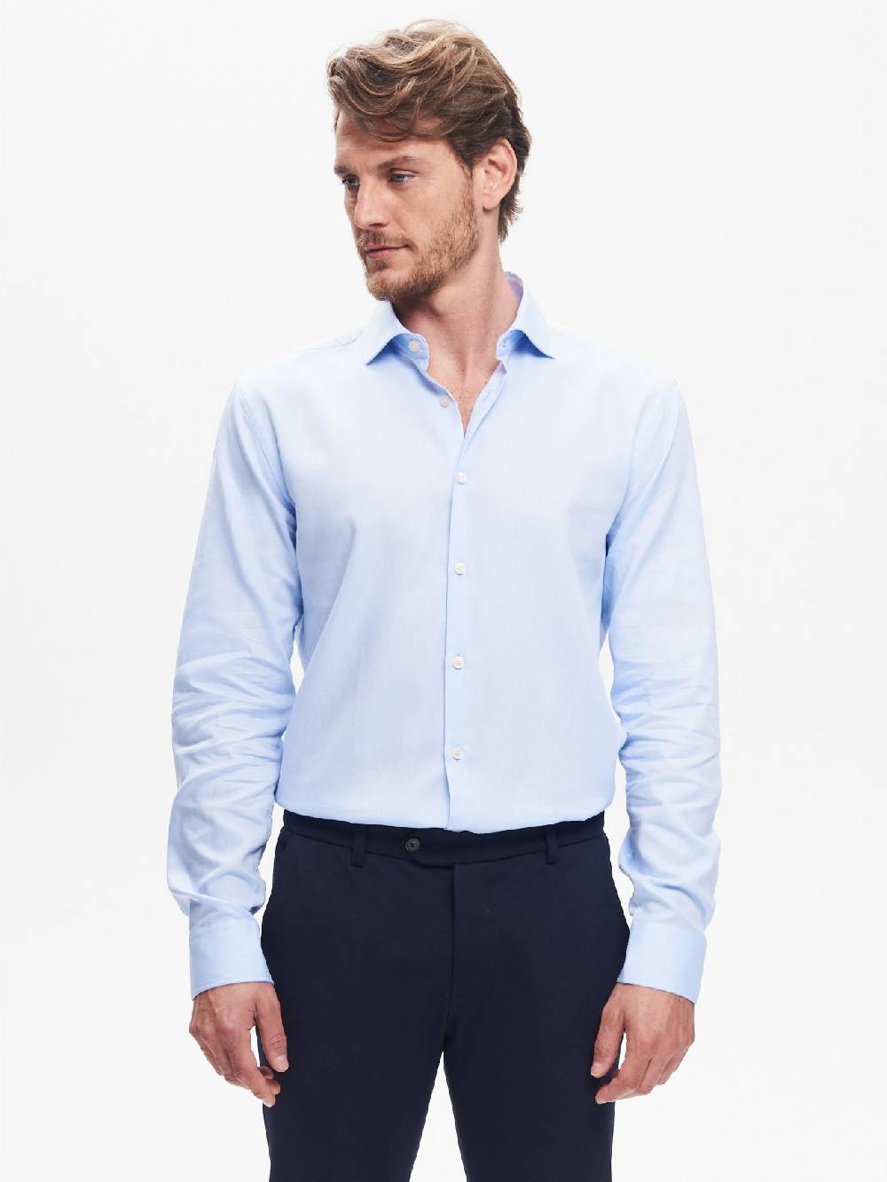 Rinascimento Camicia Classica Uomo Collo alla Francese QB24 Outlet