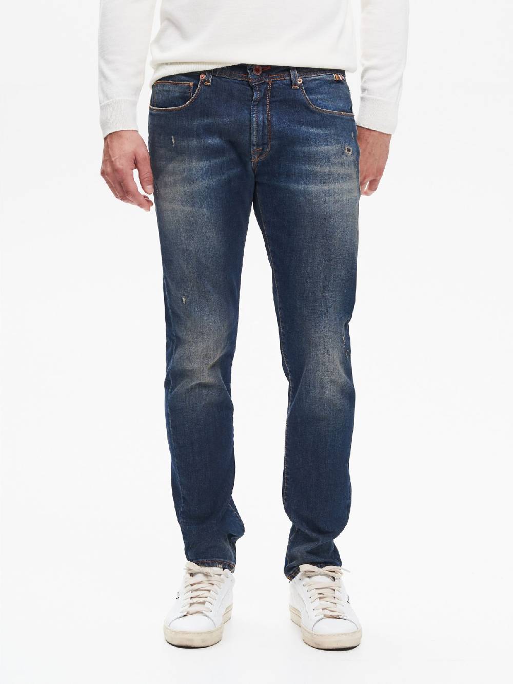 Rinascimento Jeans Slim-Fit Uomo Used Blu QB24 Hotsell