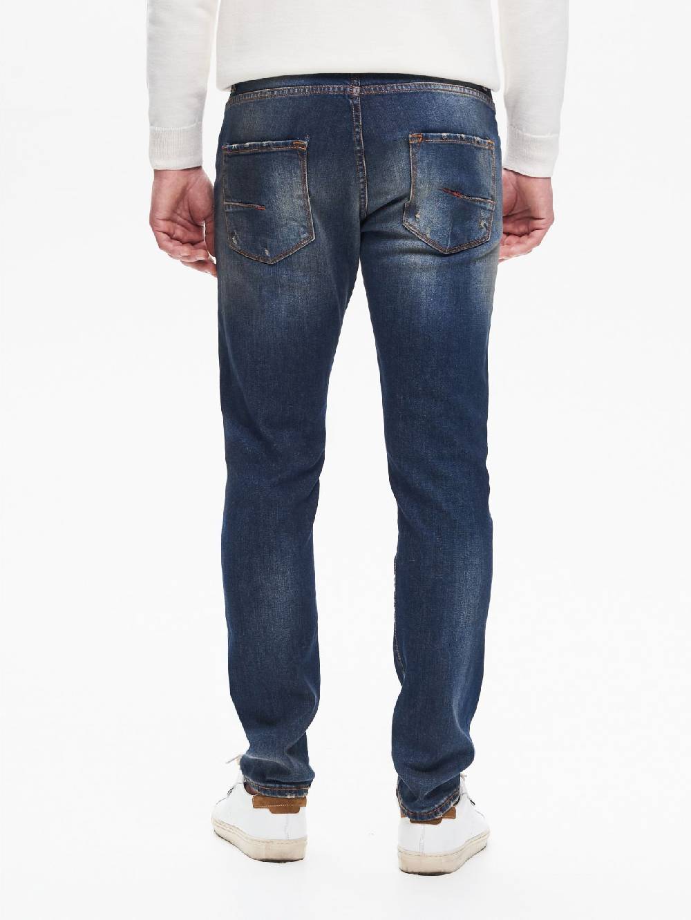 Rinascimento Jeans Slim-Fit Uomo Used Blu QB24 Hotsell