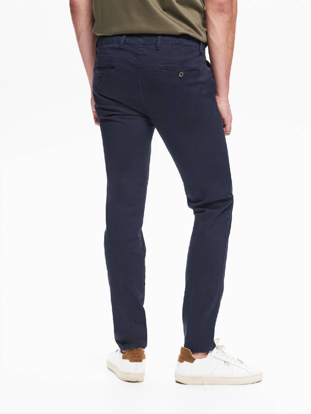 Rinascimento Pantaloni Uomo Chinos Basic Blu QB24 I Più Venduti